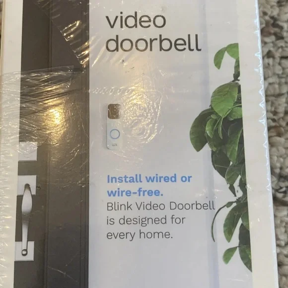 Blink Video Doorbell Wifi, Two-way Audio, Video, Wired/Battery Operate - New